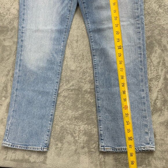 Levis 514 Jeans Mens 32x30 Straight Blue Light Wash Denim Stretch Casual Flex - Picture 6 of 13